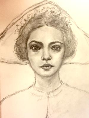 Sketchbook drawing #13 (Portrait study B)