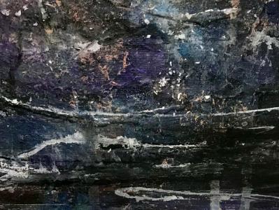 Matted Mini Abstract #35 (Nocturnal Series 29-38) SOLD