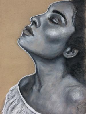 Sketchbook drawing #4 (Female upturned profile portrait) Sketchbook drawing #4 (Female upturned profile portrait)